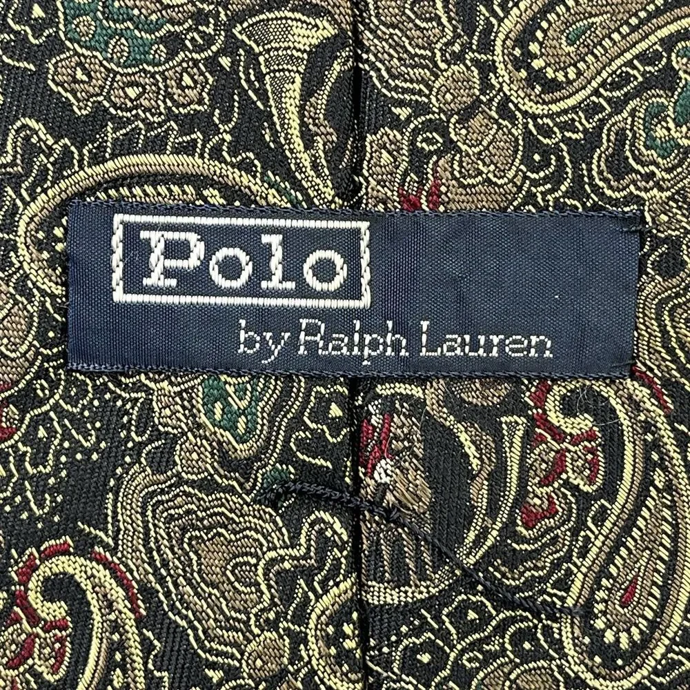 Vintage Polo Ralph Lauren Silk Tie Necktie Multicolor Paisley Pony Horse